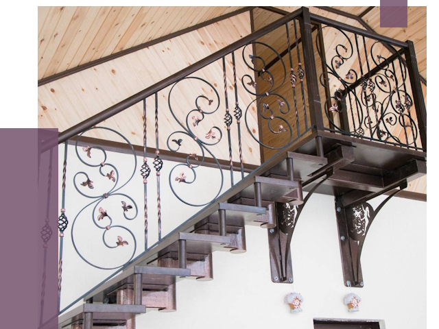 Кованые лестницы в Оренбурге от 79318 руб. под ключ