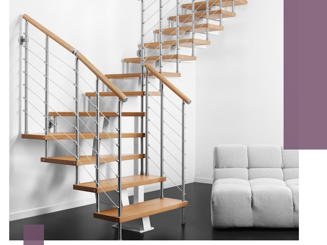 Модульные лестницы под ключ в Оренбурге — монтаж и изготовление