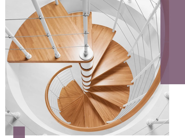 Изготовление винтовых лестниц под ключ в Оренбурге