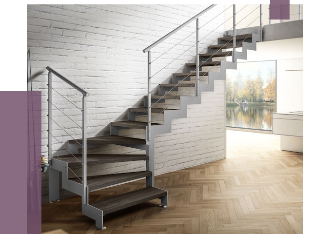 Г-образные лестницы под ключ в Оренбурге от 36863 руб. | ПРОЛЁТ-Рнб