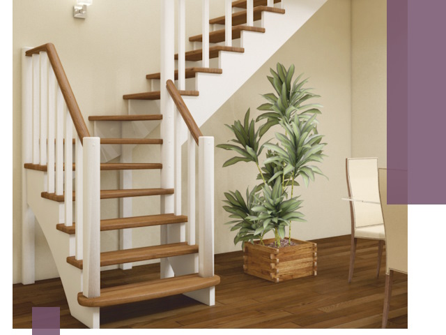 Г-образные лестницы под ключ в Оренбурге — изготовление и монтаж