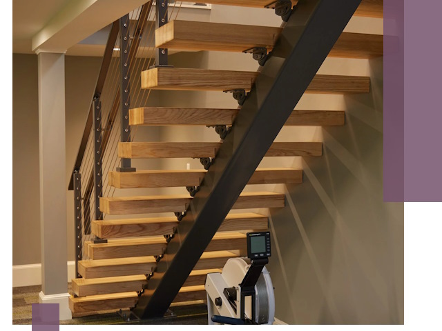 Лестницы на монокосоурах под ключ в Оренбурге - изготовление и монтаж