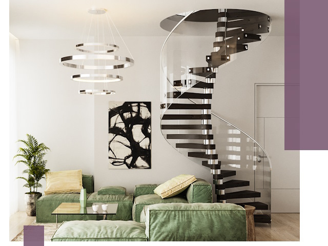 Лестницы для двухуровневой квартиры в Оренбурге — изготовление и монтаж