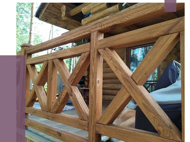 Деревянные перила под ключ в Оренбурге от 7627 руб. 