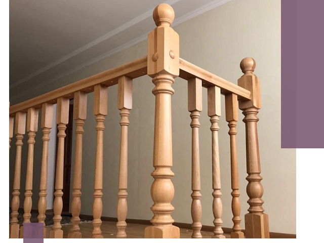 Деревянные перила на заказ в Оренбурге: монтаж и изготовление