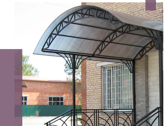 Металлические навесы и козырьки в Оренбурге от 12711 руб.