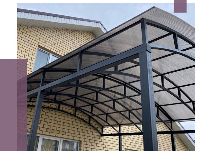 Монтаж козырьков в Оренбурге от 11440 руб. | ПРОЛЁТ-Рнб