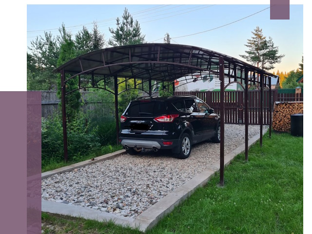 Навесы для автомобиля в Оренбурге от 13067 руб.  | ПРОЛЁТ-Рнб