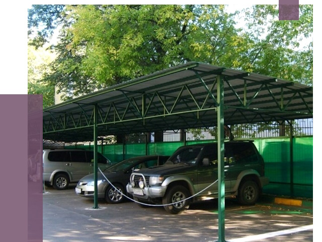 Навесы для парковки в Оренбурге от 79827 руб. заказать | ПРОЛЁТ-Рнб