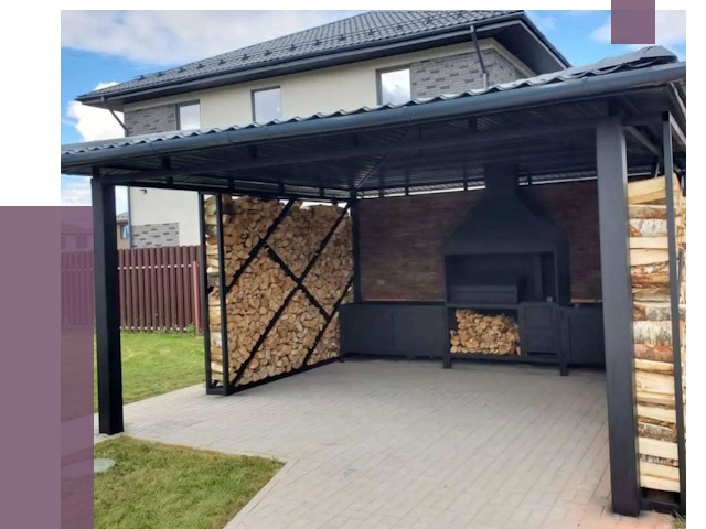 Навесы для барбекю в Оренбурге от 12660 руб. под ключ | ПРОЛЁТ-Рнб