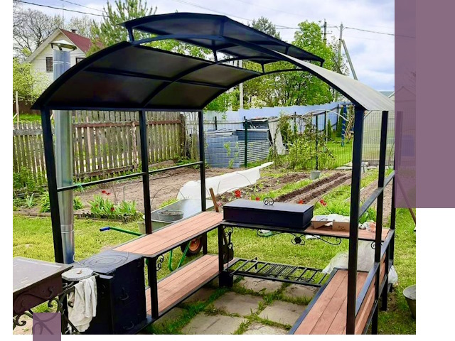 Навесы для барбекю в Оренбурге: изготовление, монтаж и демонтаж