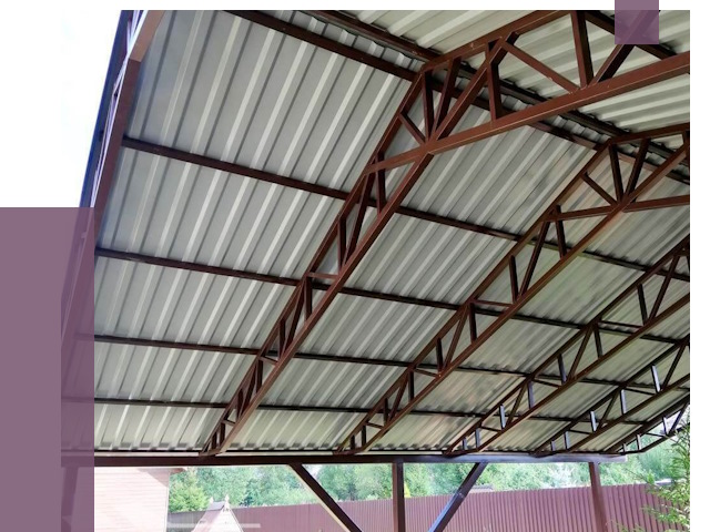 Навесы из профнастила в Оренбурге от 7322 руб. | ПРОЛЁТ-Рнб