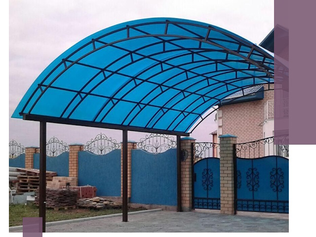 Арочные навесы под ключ в Оренбурге — изготовление и монтаж