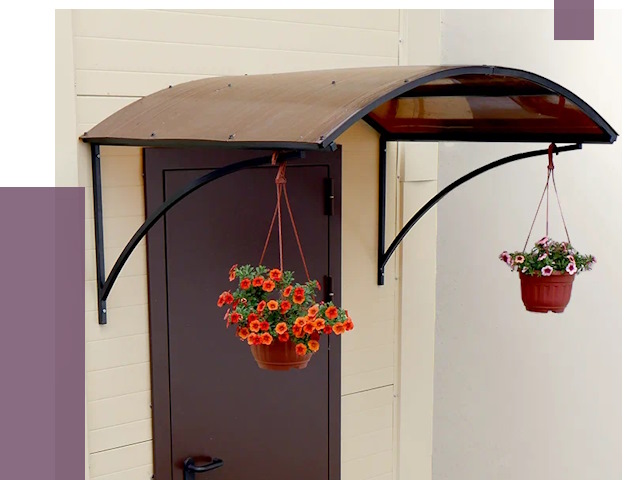 Козырьки над входом в Оренбурге от 14745 руб.  | ПРОЛЁТ-Рнб