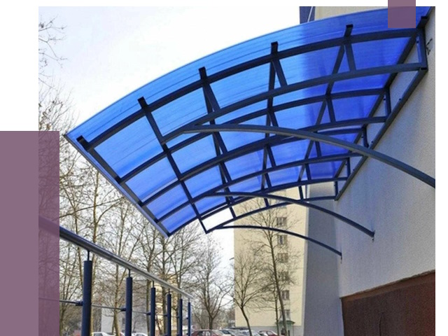 Козырьки из поликарбоната в Оренбурге от 4271 руб. под ключ | ПРОЛЁТ-Рнб