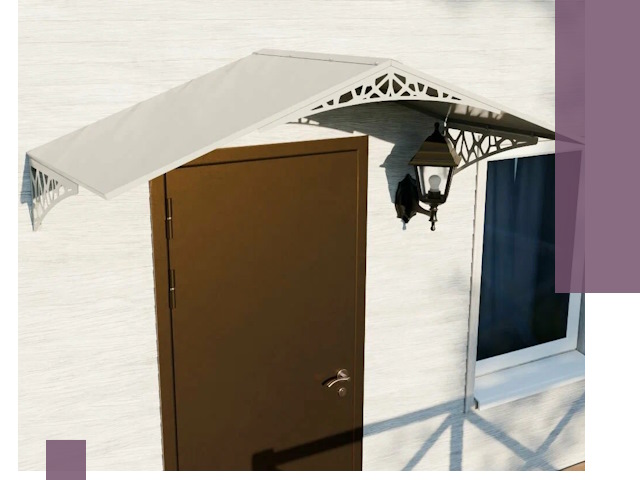 Металлические козырьки на входы и террасы в Оренбурге