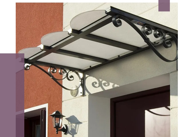 Односкатные козырьки в Оренбурге от 8339 руб.  | ПРОЛЁТ-Рнб