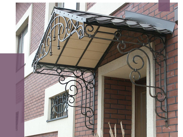 Двускатные козырьки в Оренбурге под ключ от 12711 руб.