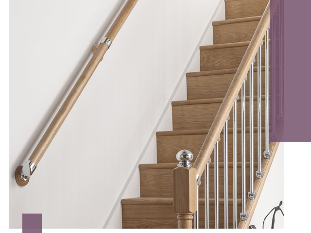 Пристенные поручни из стали и нержавейки под монтаж в Оренбурге